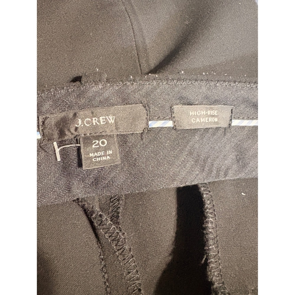 J.Crew Cameron High-Rise Pant Black Stretch Slim Crop Trouser 20 H6573 - Picture 3 of 5